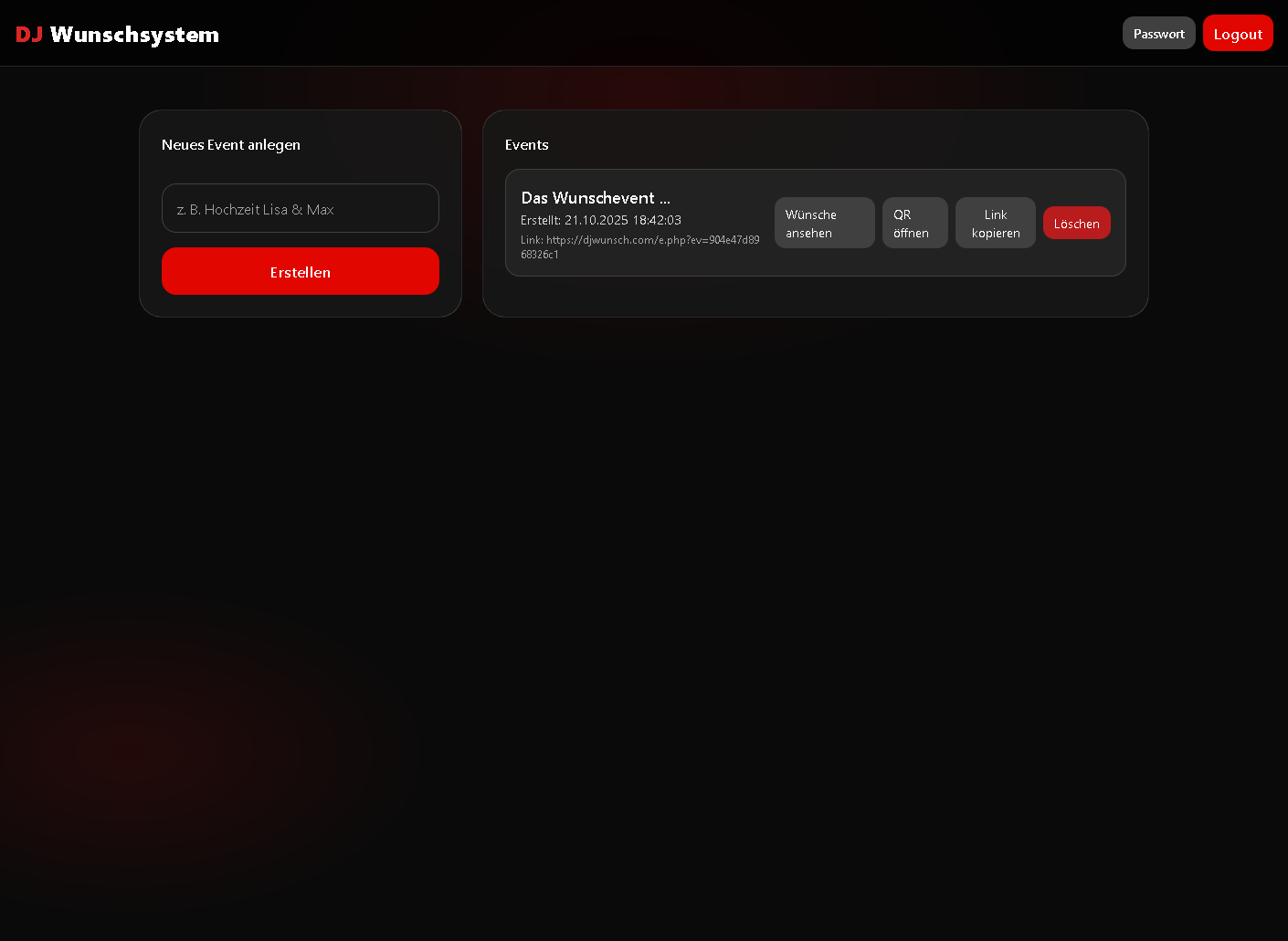 Event-Dashboard